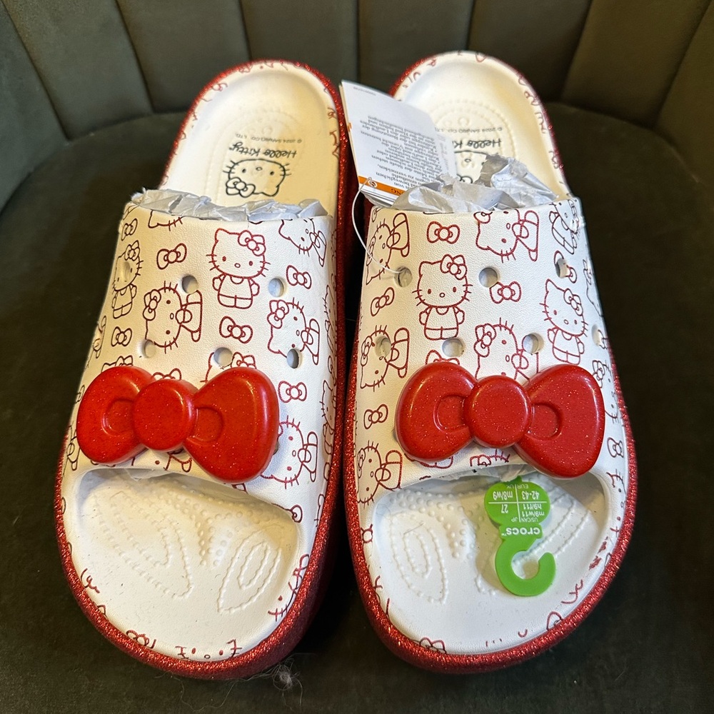 Hello Kitty Platform Crocs Sandals